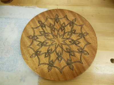 Mahogany Burned platter by Doug Reeser