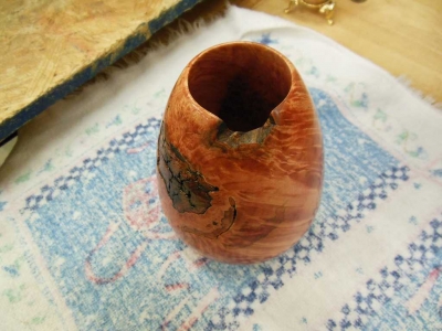 Red Stained Vase by Toby Bouder